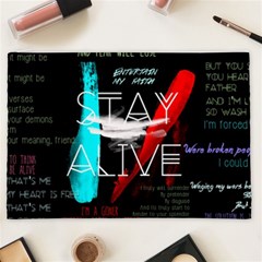Twenty One Pilots Stay Alive Song Lyrics Quotes Cosmetic Bag (XXL) from ArtsNow.com Front