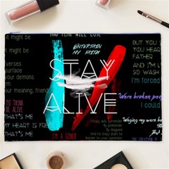 Twenty One Pilots Stay Alive Song Lyrics Quotes Cosmetic Bag (XXL) from ArtsNow.com Front