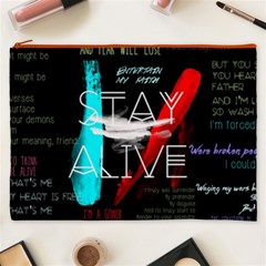 Twenty One Pilots Stay Alive Song Lyrics Quotes Cosmetic Bag (XXXL) from ArtsNow.com Front