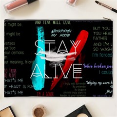 Twenty One Pilots Stay Alive Song Lyrics Quotes Cosmetic Bag (XXXL) from ArtsNow.com Back