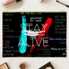 Twenty One Pilots Stay Alive Song Lyrics Quotes Cosmetic Bag (XXXL) from ArtsNow.com Back