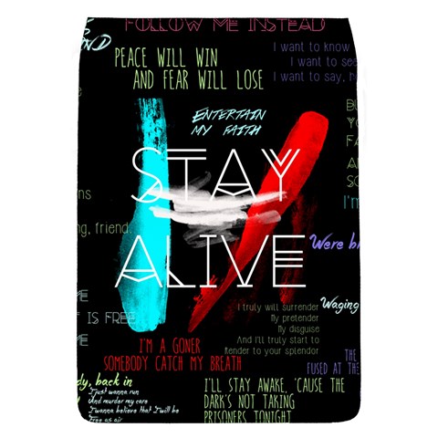 Twenty One Pilots Stay Alive Song Lyrics Quotes Removable Flap Cover (L) from ArtsNow.com Front