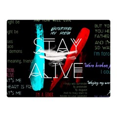 Twenty One Pilots Stay Alive Song Lyrics Quotes Double Sided Flano Blanket (Mini) from ArtsNow.com 35 x27  Blanket Front