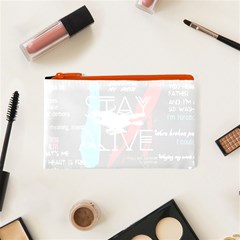 Twenty One Pilots Stay Alive Song Lyrics Quotes Cosmetic Bag (XS) from ArtsNow.com Front