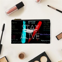 Twenty One Pilots Stay Alive Song Lyrics Quotes Cosmetic Bag (XS) from ArtsNow.com Front