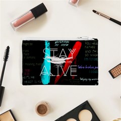 Twenty One Pilots Stay Alive Song Lyrics Quotes Cosmetic Bag (XS) from ArtsNow.com Back