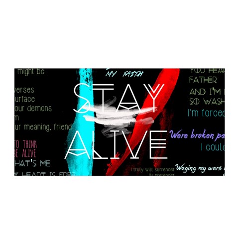 Twenty One Pilots Stay Alive Song Lyrics Quotes Satin Wrap from ArtsNow.com Front