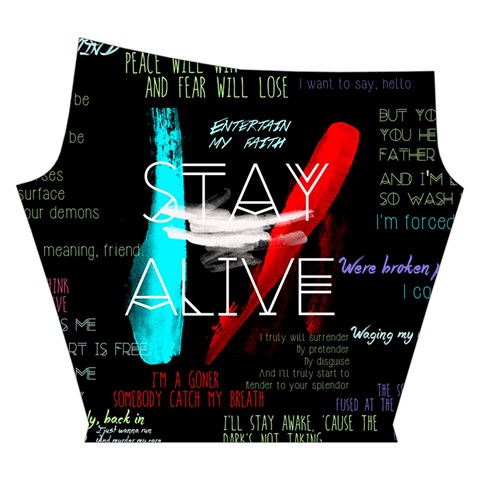 Twenty One Pilots Stay Alive Song Lyrics Quotes Yoga Cropped Leggings from ArtsNow.com Right