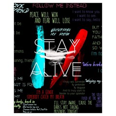 Twenty One Pilots Stay Alive Song Lyrics Quotes Drawstring Pouch (XL) from ArtsNow.com Back