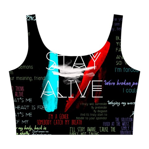 Twenty One Pilots Stay Alive Song Lyrics Quotes Midi Sleeveless Dress from ArtsNow.com Top Back