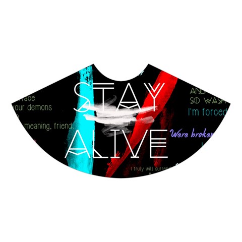 Twenty One Pilots Stay Alive Song Lyrics Quotes Midi Sleeveless Dress from ArtsNow.com Skirt Front