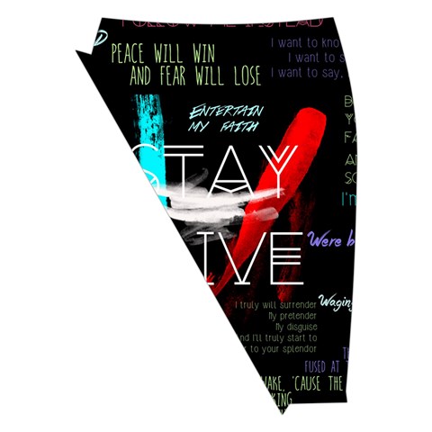 Twenty One Pilots Stay Alive Song Lyrics Quotes Midi Wrap Pencil Skirt from ArtsNow.com Front Left