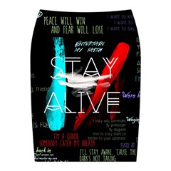 Twenty One Pilots Stay Alive Song Lyrics Quotes Midi Wrap Pencil Skirt from ArtsNow.com Back