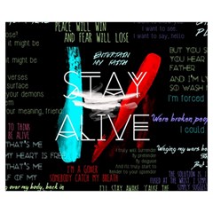 Twenty One Pilots Stay Alive Song Lyrics Quotes Medium Zipper Tote Bag from ArtsNow.com Front