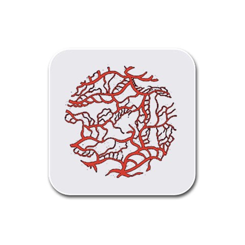 Twenty One Pilots Tear In My Heart Soysauce Remix Rubber Square Coaster (4 pack) from ArtsNow.com Front