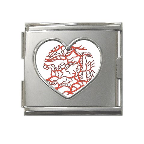 Twenty One Pilots Tear In My Heart Soysauce Remix Mega Link Heart Italian Charm (18mm) from ArtsNow.com Front