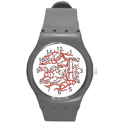 Twenty One Pilots Tear In My Heart Soysauce Remix Round Plastic Sport Watch (M) from ArtsNow.com Front