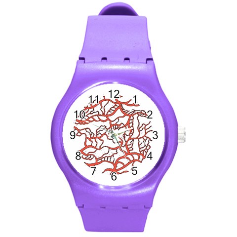 Twenty One Pilots Tear In My Heart Soysauce Remix Round Plastic Sport Watch (M) from ArtsNow.com Front