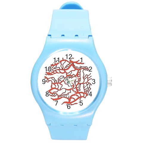 Twenty One Pilots Tear In My Heart Soysauce Remix Round Plastic Sport Watch (M) from ArtsNow.com Front