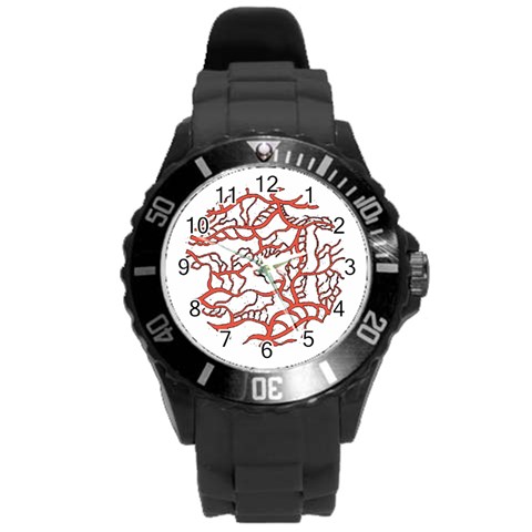 Twenty One Pilots Tear In My Heart Soysauce Remix Round Plastic Sport Watch (L) from ArtsNow.com Front