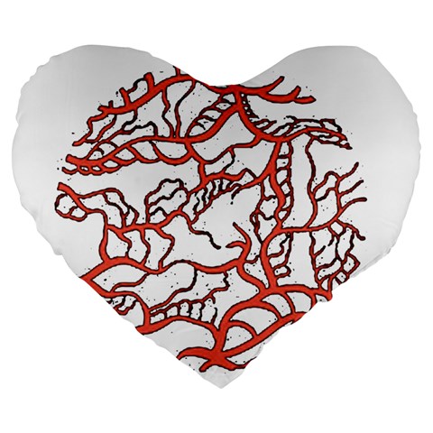 Twenty One Pilots Tear In My Heart Soysauce Remix Large 19  Premium Flano Heart Shape Cushion from ArtsNow.com Front