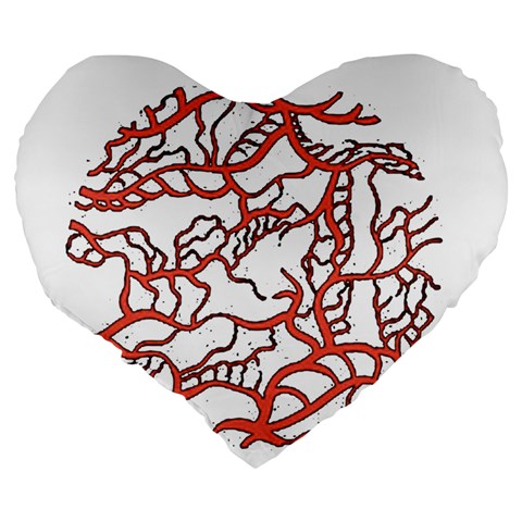 Twenty One Pilots Tear In My Heart Soysauce Remix Large 19  Premium Flano Heart Shape Cushion from ArtsNow.com Back