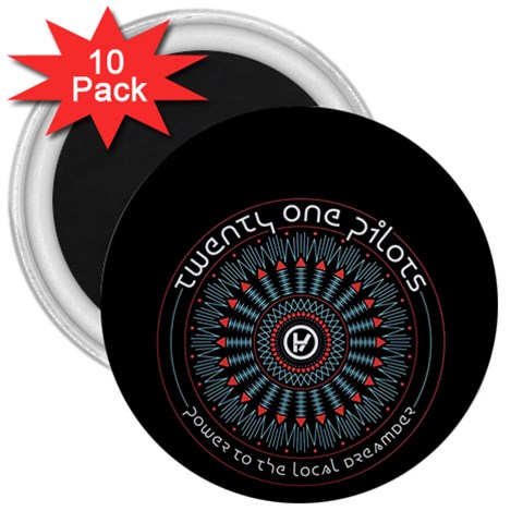 Twenty One Pilots  3  Magnet (10 pack) from ArtsNow.com Front