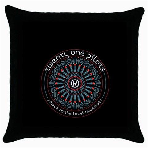 Twenty One Pilots  Throw Pillow Case (Black) from ArtsNow.com Front