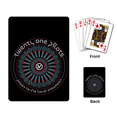 Twenty One Pilots  Playing Cards Single Design from ArtsNow.com Back