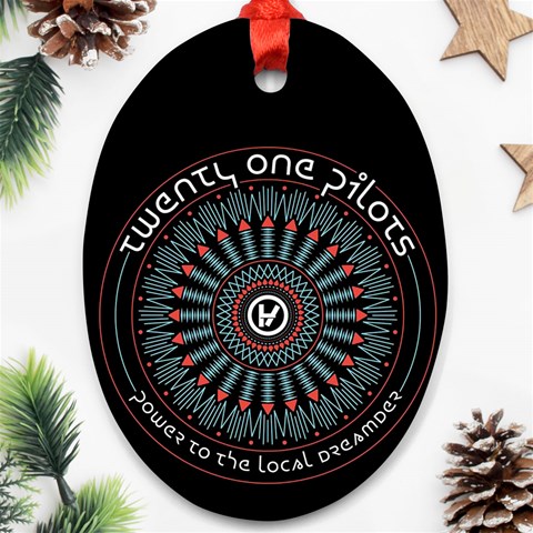Twenty One Pilots  Oval Ornament (Two Sides) from ArtsNow.com Front