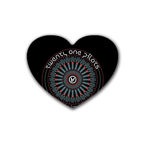 Twenty One Pilots  Rubber Coaster (Heart) from ArtsNow.com Front