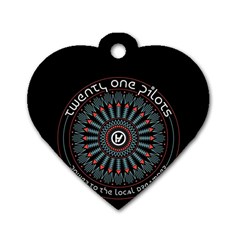 Twenty One Pilots  Dog Tag Heart (Two Sides) from ArtsNow.com Front