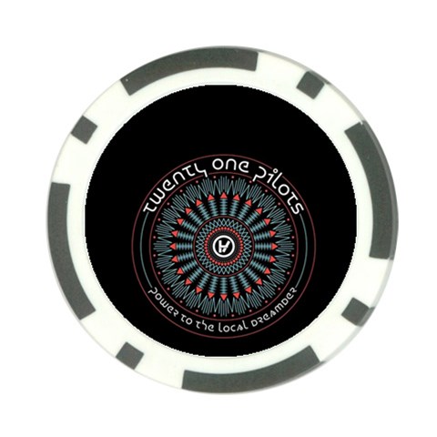 Twenty One Pilots  Poker Chip Card Guard from ArtsNow.com Front