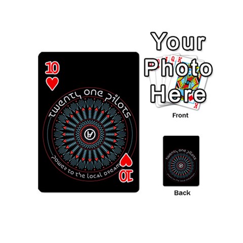 Twenty One Pilots  Playing Cards 54 (Mini) from ArtsNow.com Front - Heart10