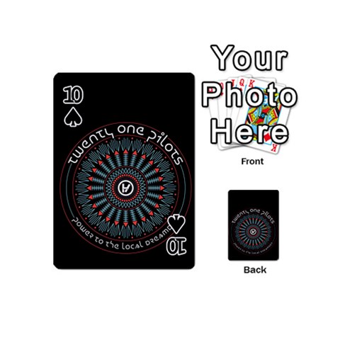 Twenty One Pilots  Playing Cards 54 (Mini) from ArtsNow.com Front - Spade10