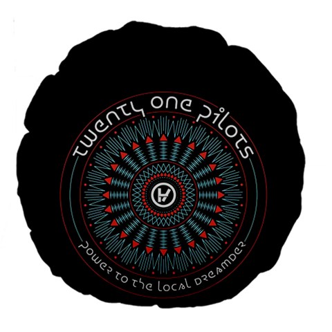 Twenty One Pilots  Large 18  Premium Round Cushion  from ArtsNow.com Front