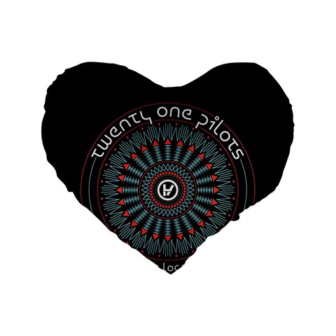 Twenty One Pilots  Standard 16  Premium Heart Shape Cushion  from ArtsNow.com Front