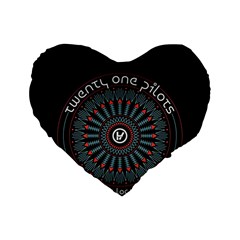 Twenty One Pilots  Standard 16  Premium Heart Shape Cushion  from ArtsNow.com Front