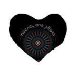 Twenty One Pilots  Standard 16  Premium Heart Shape Cushion 