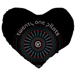 Twenty One Pilots  Large 19  Premium Heart Shape Cushion