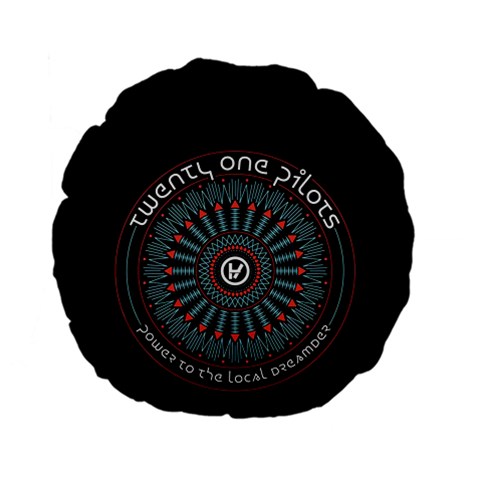 Twenty One Pilots  Standard 15  Premium Flano Round Cushion  from ArtsNow.com Front