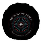Twenty One Pilots  Large 18  Premium Flano Round Cushion 