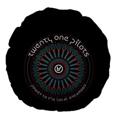 Twenty One Pilots  Large 18  Premium Flano Round Cushion  from ArtsNow.com Back