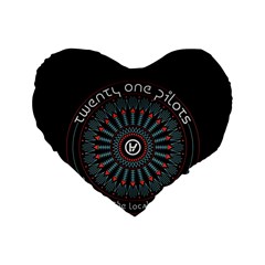 Twenty One Pilots  Standard 16  Premium Flano Heart Shape Cushion  from ArtsNow.com Front