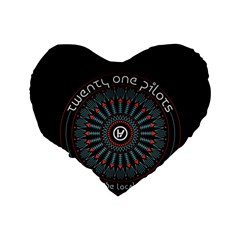 Twenty One Pilots  Standard 16  Premium Flano Heart Shape Cushion  from ArtsNow.com Back