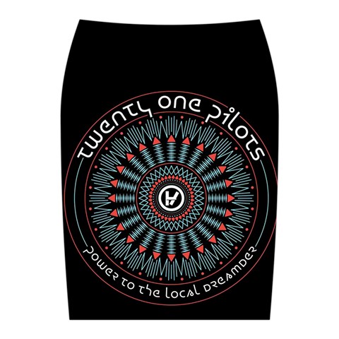 Twenty One Pilots  Midi Wrap Pencil Skirt from ArtsNow.com Back