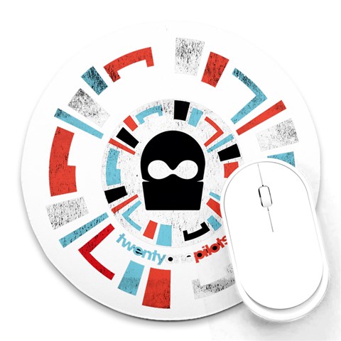 Twenty One Pilots  Round Mousepad from ArtsNow.com Front