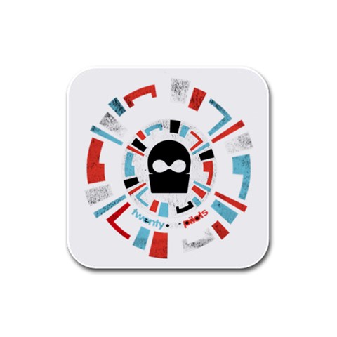 Twenty One Pilots  Rubber Square Coaster (4 pack) from ArtsNow.com Front