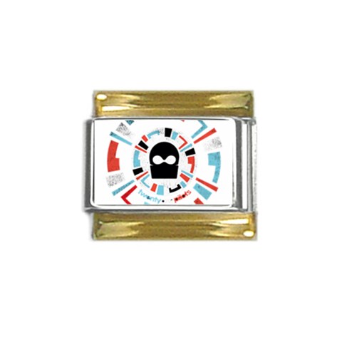 Twenty One Pilots  Gold Trim Italian Charm (9mm) from ArtsNow.com Front