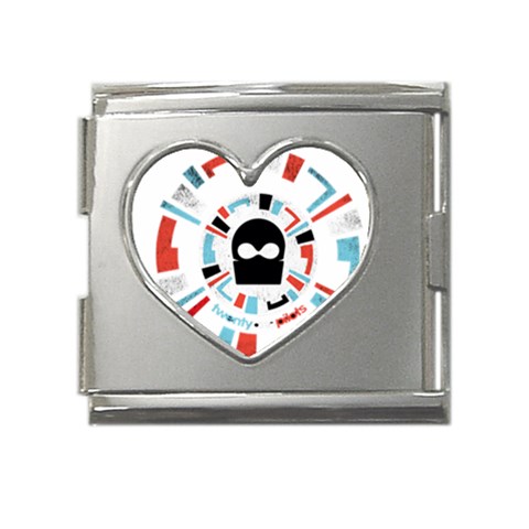 Twenty One Pilots  Mega Link Heart Italian Charm (18mm) from ArtsNow.com Front